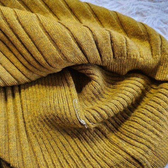 Atmosphere Women's Mustard Yellow Stretch Knitted 3/4 Sleeves Sweat Shirt - Picture 7 of 8